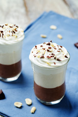 Peanut butter chocolate mousse parfait