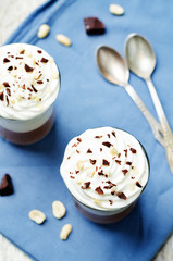 Peanut butter chocolate mousse parfait