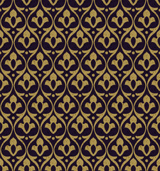 Antique seamless background image of vintage curve round cross flower