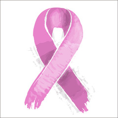 Pink ribbon art for breast cancer awareness