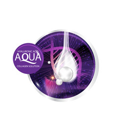 aqua skin collagen mask Serum and Background Concept Skin Care Cosmetic.