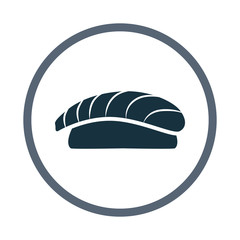 Sushi simple icon on the background
