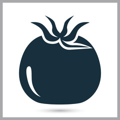 Tomato simple icon on the background