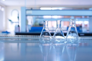 glassware in science  lab
