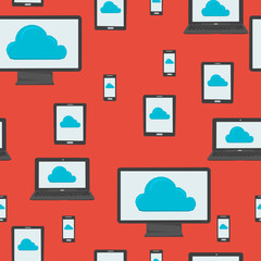 Seamless pattern with online cloud storage