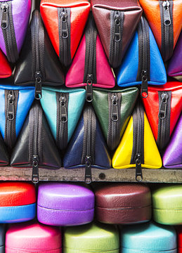 Colorful leather cases