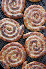 Kringel Bratwurst im Hochformat