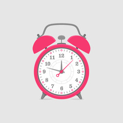 Flat Alarm Clock Vector Illustration