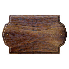 empty wooden sign isolated on white