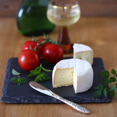 Bavarian cheese with franconian wine
