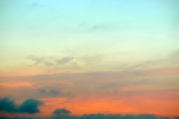 Sky and clouds / Sky and clouds at sunrise, warm tone.