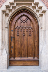 ancient eastern wooden door