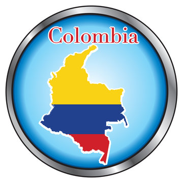 Colombia Round Button