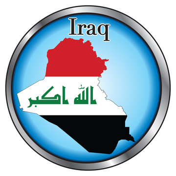 Iraq Round Button