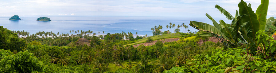 Rural landscape in North Sulawesi, Indonesia