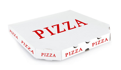 Pizza box, isolated on white