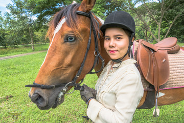 Take a horse out for a walk in the park.