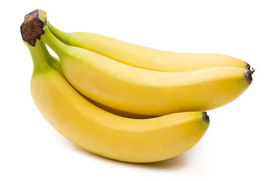 Bunch of bananas isolated on white background.  