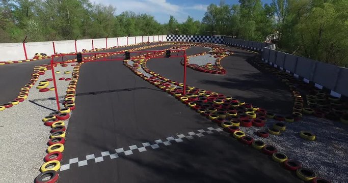 Karting. Aerial shot