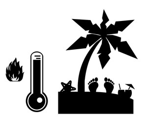 Canicule en vacances à la plage