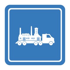Usine délocalisée par camion dans un panneau
