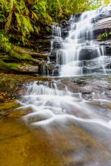 Fototapeta na wymiar Cascading waterfall in a rainforest