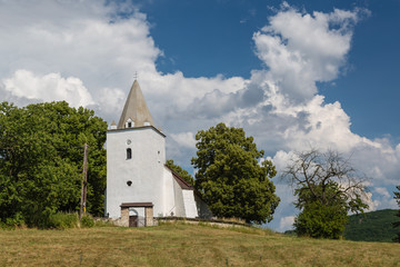 Fototapeta na wymiar Romanesque-Gothic church in Sadok