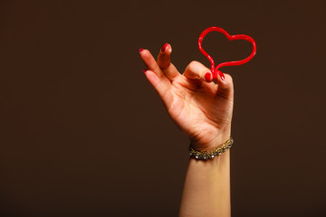 Valentine's Day concept, candy heart symbol.