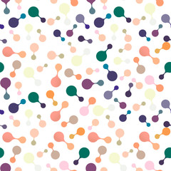 multicolor molecules seamless flat pattern