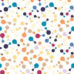 multicolor molecules seamless flat pattern