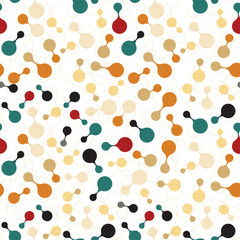 multicolor molecules seamless flat pattern