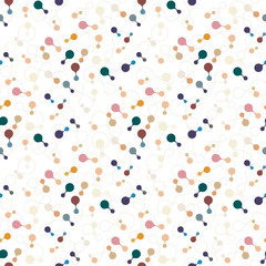 multicolor molecules seamless flat pattern