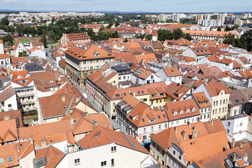 Fototapeta na wymiar Historic centre of Ceske Budejovice, Budweis, Budvar, South Bohe
