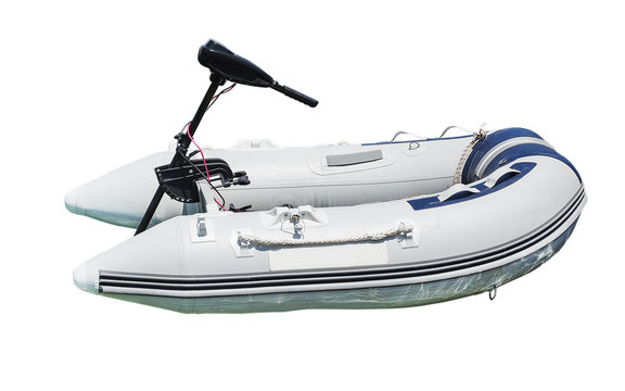 empty inflatable boat