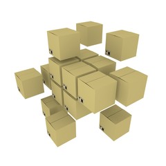 box 3D rendering