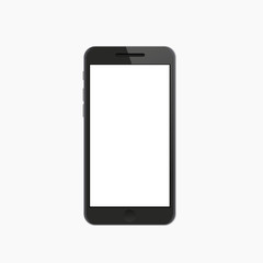 Vector modern smartphone on white background.