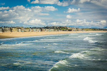 View of the Pacific Ocean and beach in Venice Beach, Los Angeles