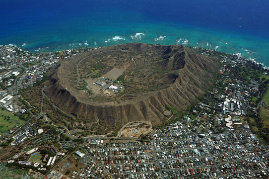 Aerial view of Diamondhead Crater Aerial View