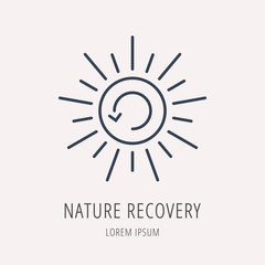 Vector Simple Logo Template Nature Recovery