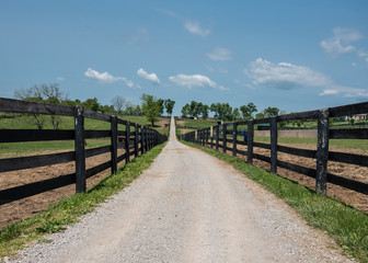 Fototapeta premium Low Angle of Gravel Farm Road