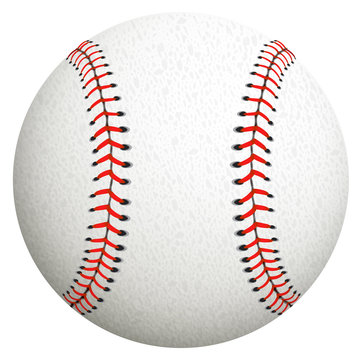 Baseball isolated on white. Vector illustration.