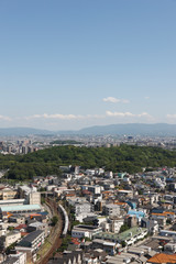 Fototapeta na wymiar 堺市の街並と仁徳天皇陵