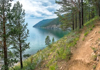 Fototapeten Great Baikal Trail between Listvyanka and Big Koty © tilpich
