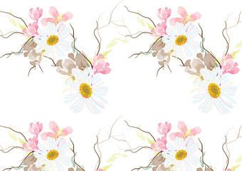 Naklejka na ściany i meble pattern flowers. colorful design for pattern .wall paper. background fashion design 