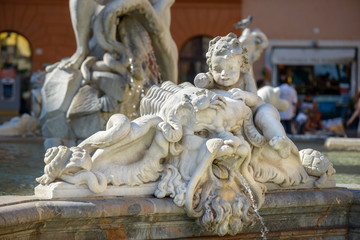 Fototapeta na wymiar fountain in Navona square