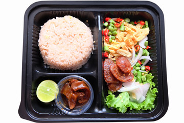 Rice Seasoned with Shrimp Paste in thailand