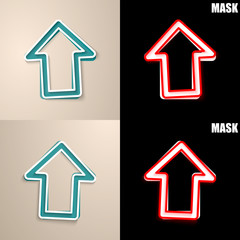 papierowa ikona z cieniem