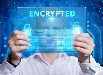 Businessman touching a dashboard with key performance indicator