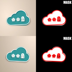 papierowa ikona z cieniem