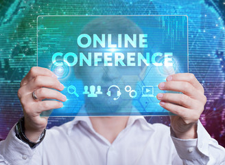 Businessman touching a dashboard with key performance indicator